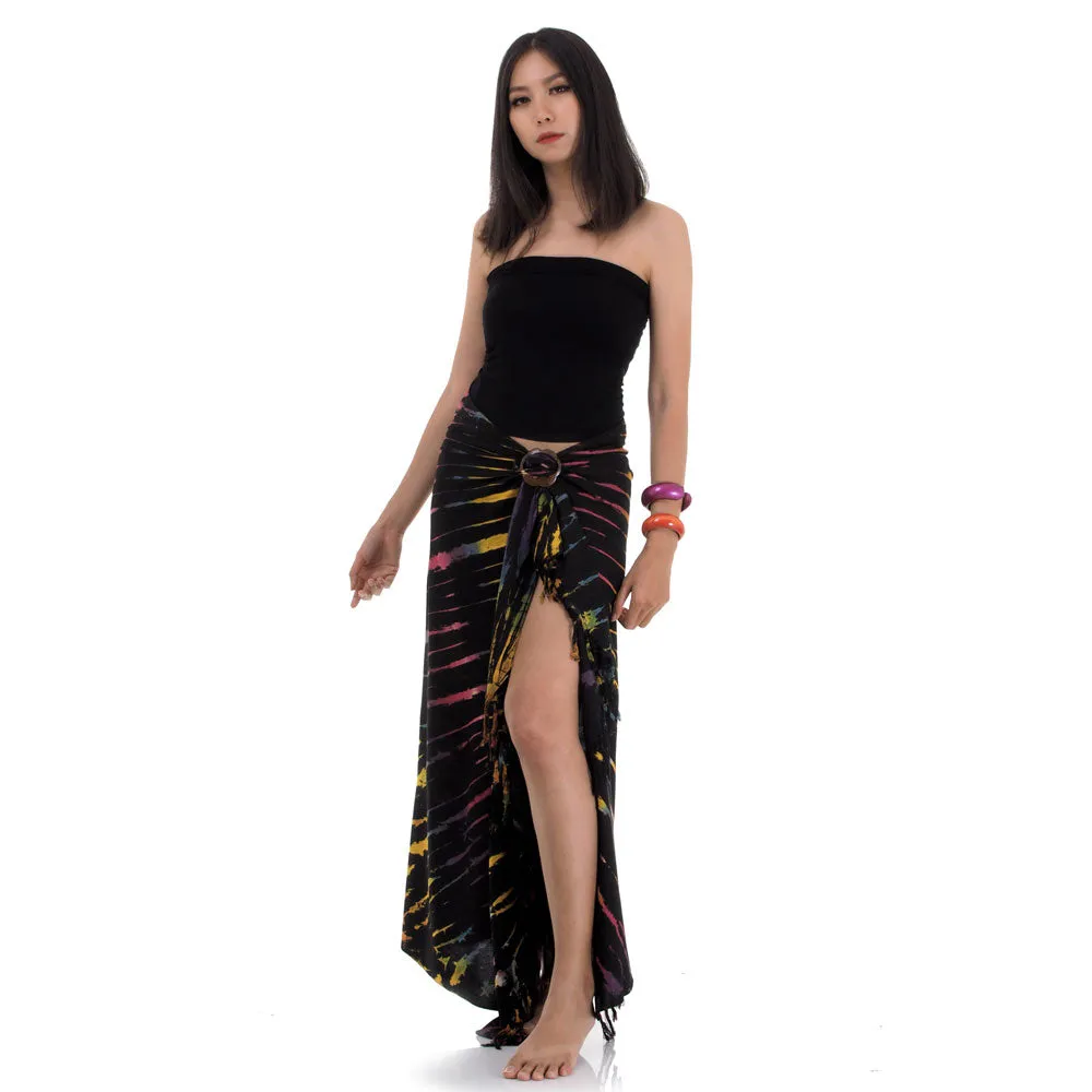 Rose Tie Dye Sarong Pareo Wrap Skirt Phangan