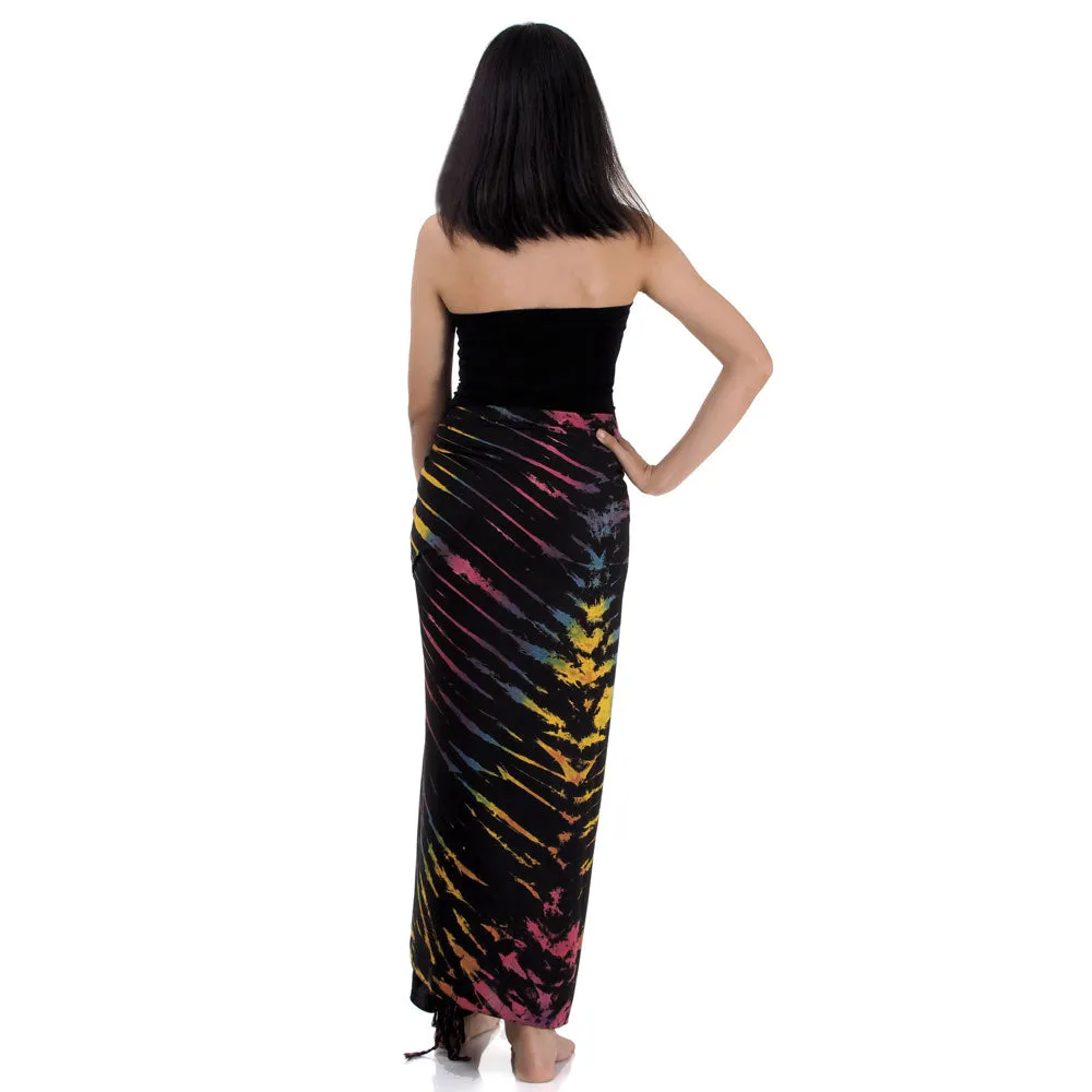 Rose Tie Dye Sarong Pareo Wrap Skirt Phangan