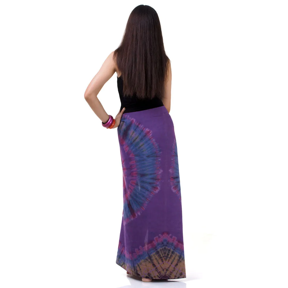 Rose Tie Dye Sarong Pareo Wrap Skirt Phangan
