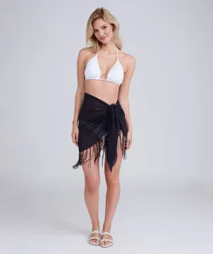 San Remo Beaded Sarong - Navy