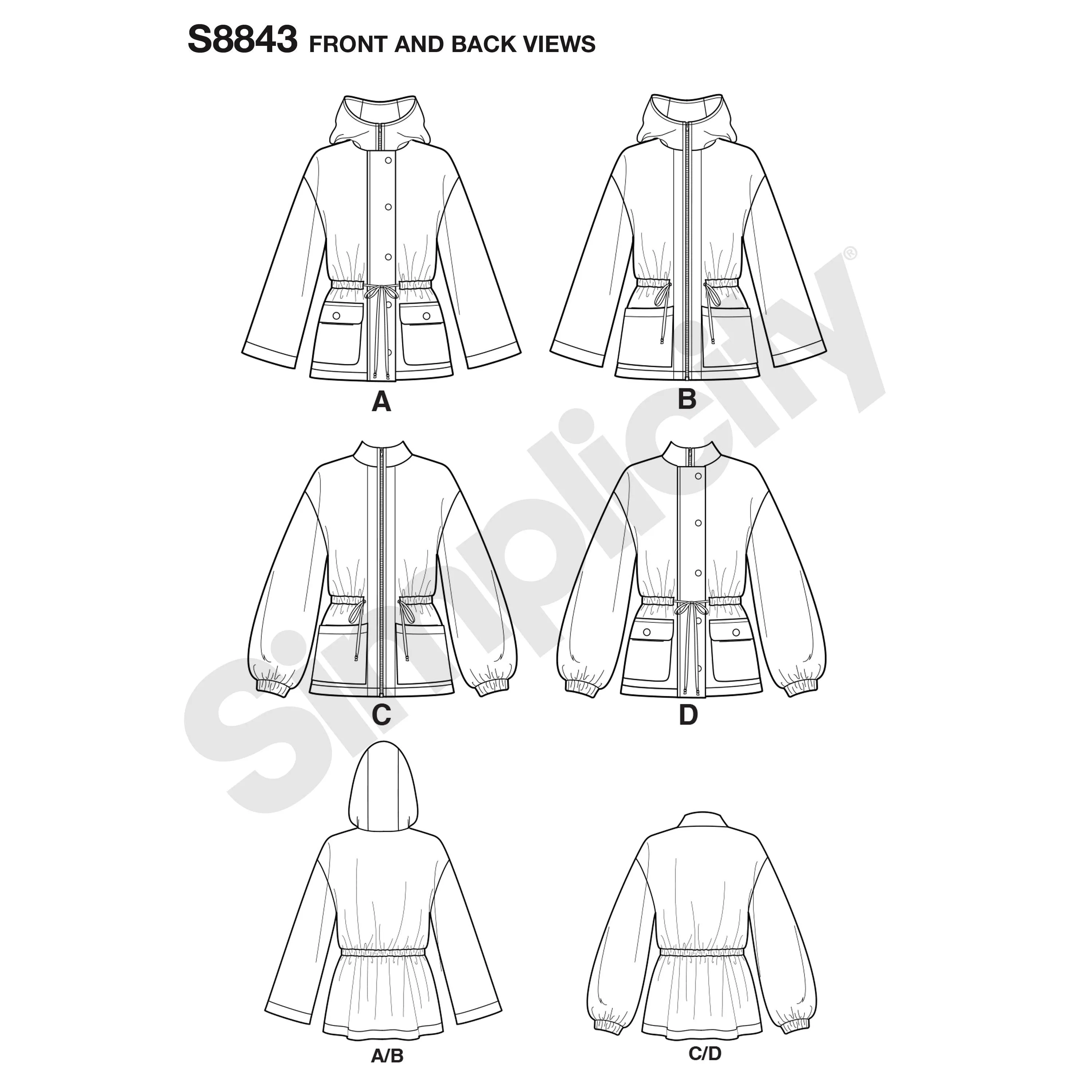 Simplicity Pattern 8843 misses anorak jacket pattern