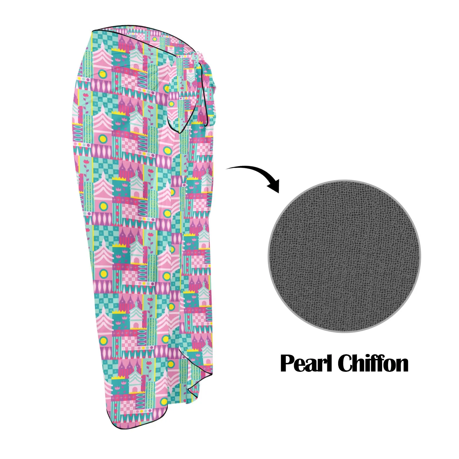 Small World Long Beach Sarong Wrap