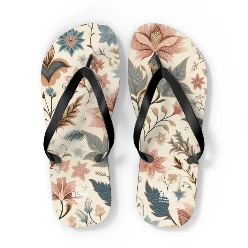 Summer Vibes Pastel Floral Flair Unisex Flip Flops