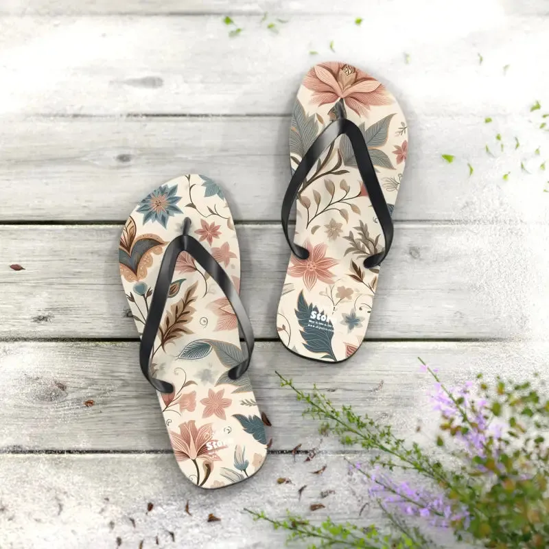 Summer Vibes Pastel Floral Flair Unisex Flip Flops
