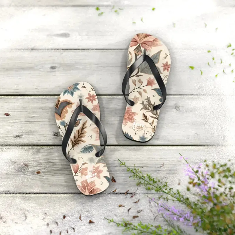 Summer Vibes Pastel Floral Flair Unisex Flip Flops