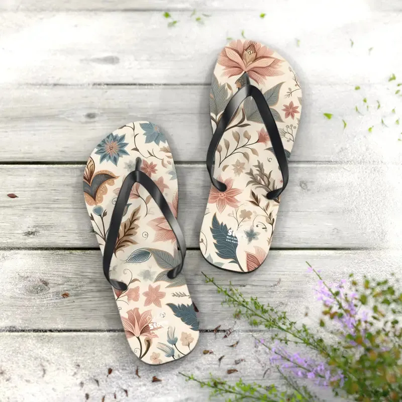 Summer Vibes Pastel Floral Flair Unisex Flip Flops
