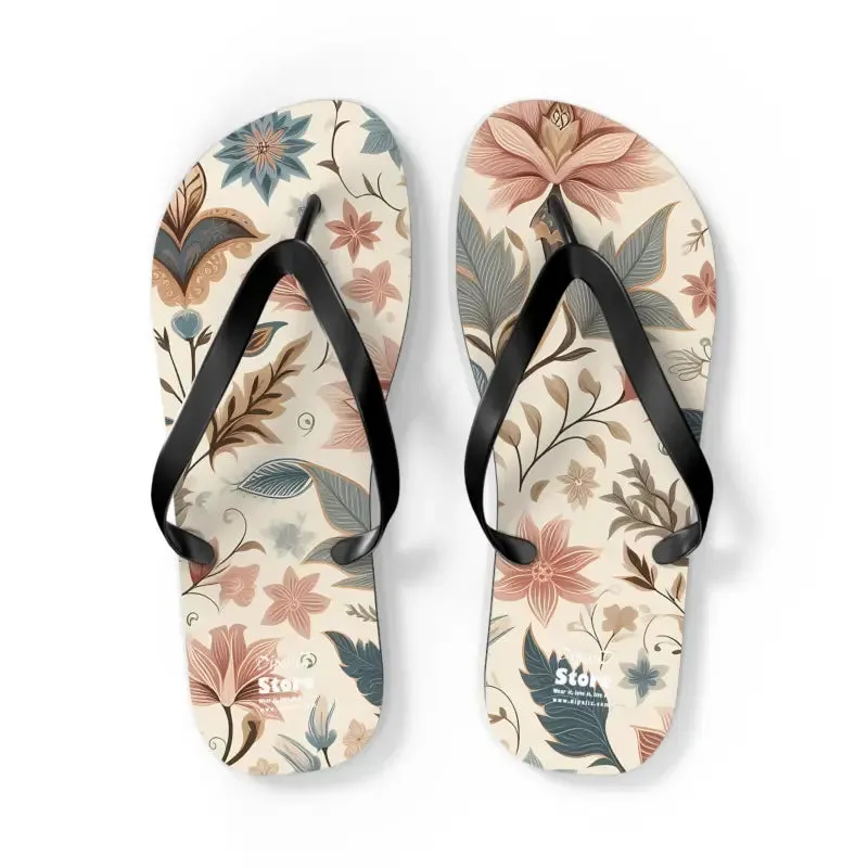 Summer Vibes Pastel Floral Flair Unisex Flip Flops