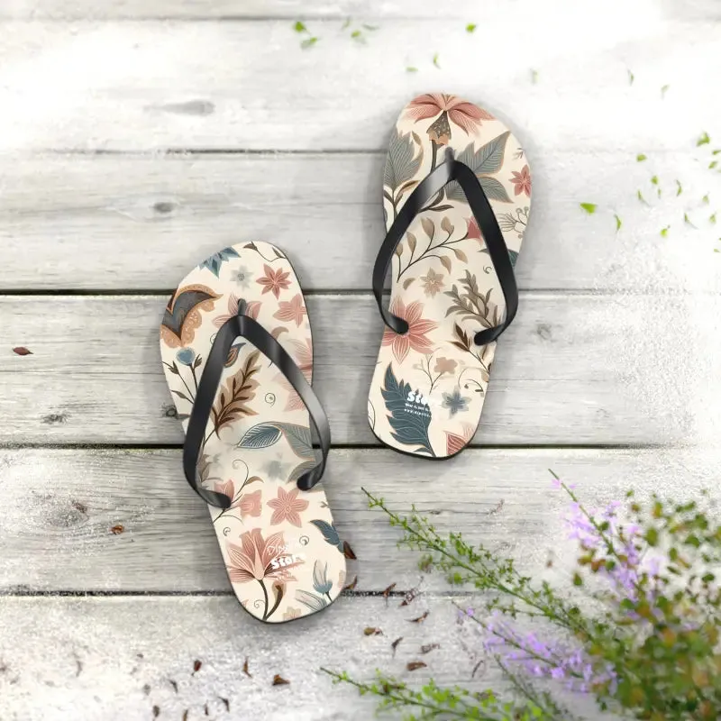Summer Vibes Pastel Floral Flair Unisex Flip Flops
