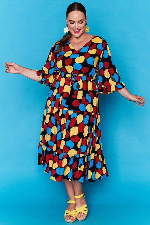 Suzanna Black Spots Dress