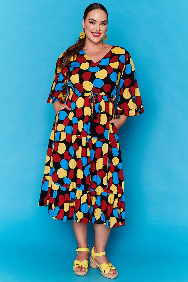 Suzanna Black Spots Dress