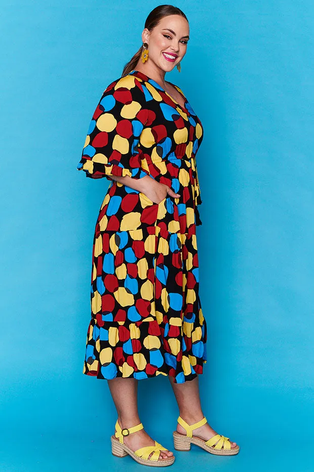 Suzanna Black Spots Dress