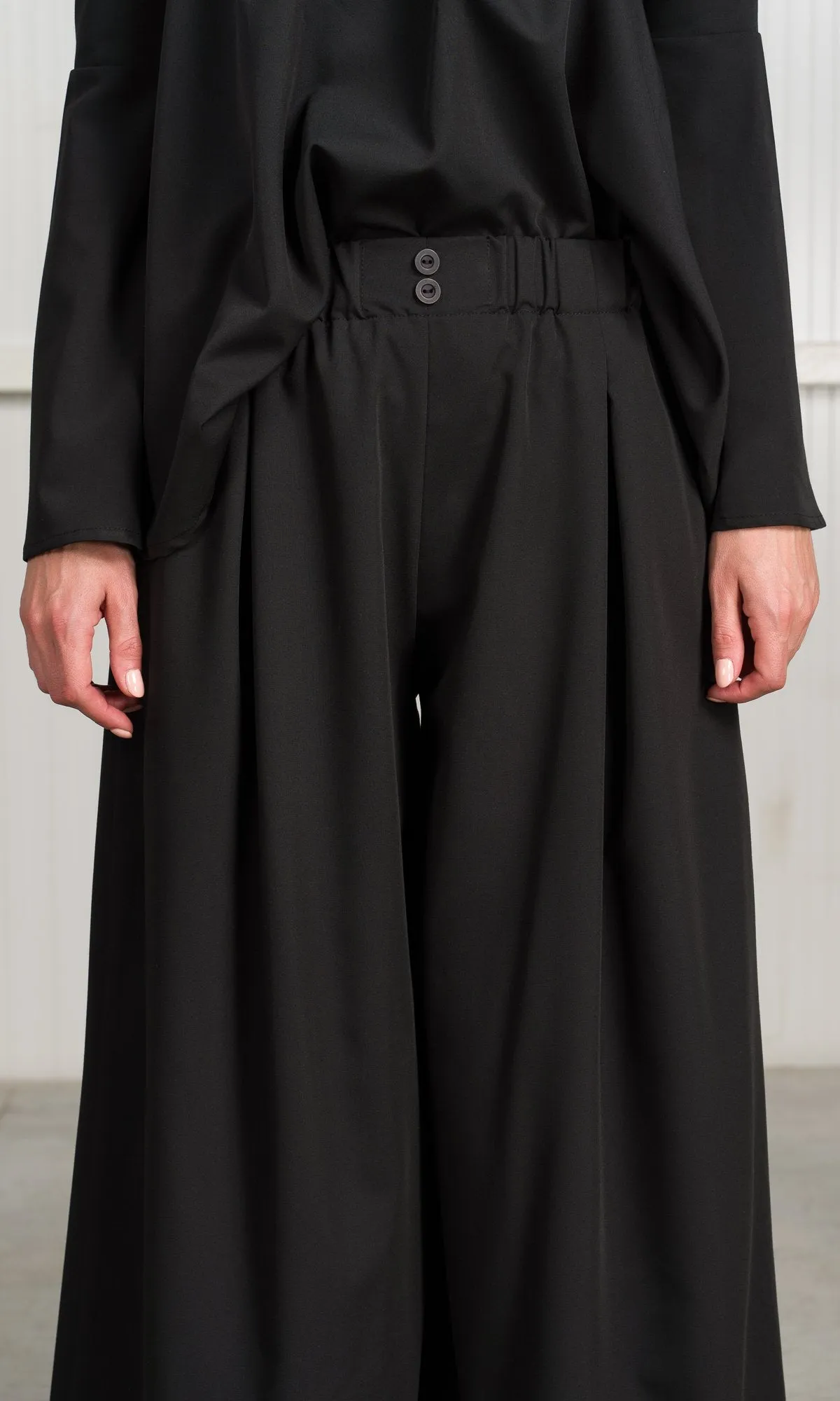 Two-piece Set of Off-Shoulder Blouse and Skirt Pants