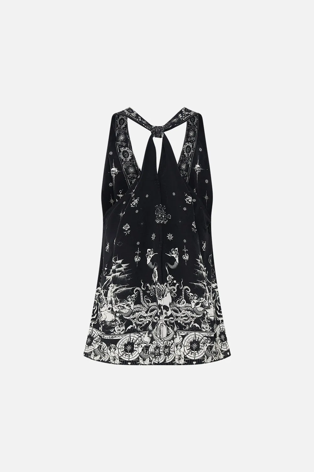 V NECK TOP WITH KNOT BACK TALES OF TATTOO