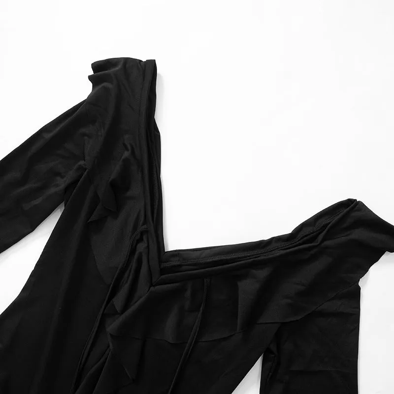 Vvsha Layna Long Sleeve Ruffle Dress
