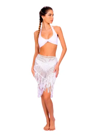 White Fish Net Flapper Sarong